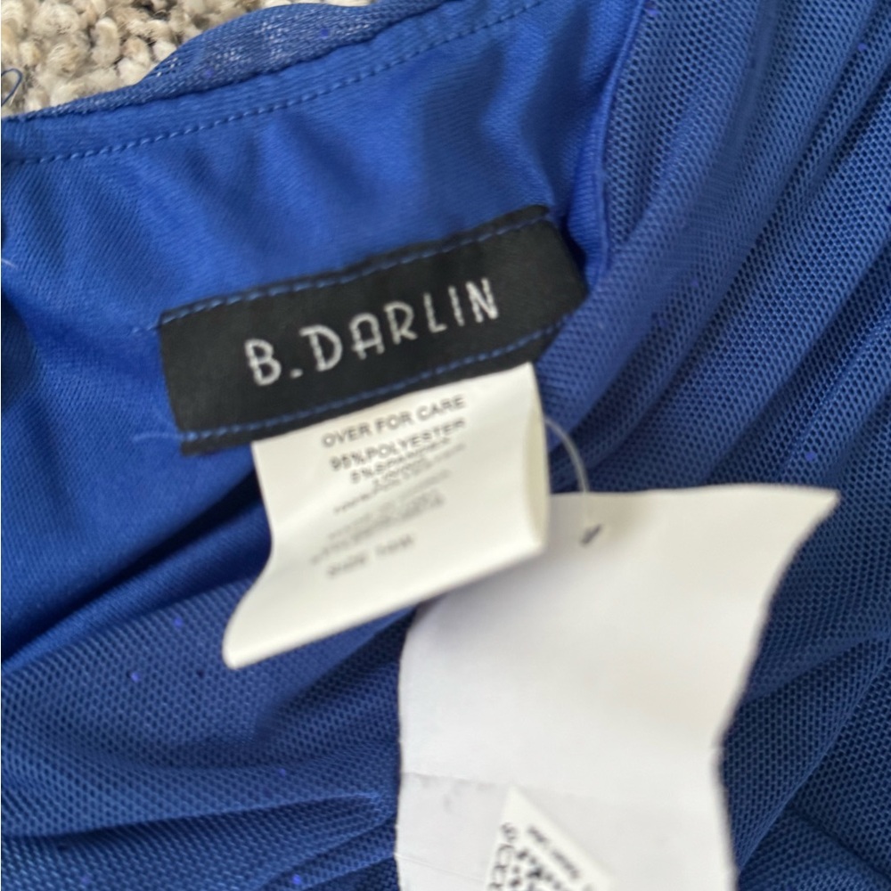B Darlin Blue Sparkle Dress Size 14W